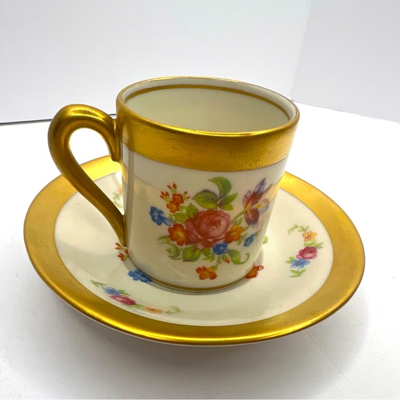 Concorde Fine China Cup and Saucer Floral Gold Trim - Picture 4 of 7